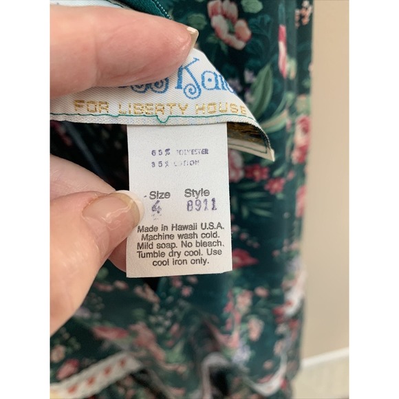 VTG Princess Kaiulani Hawaiian Liberty House Dress With Pockets Size 4 - Picture 12 of 12